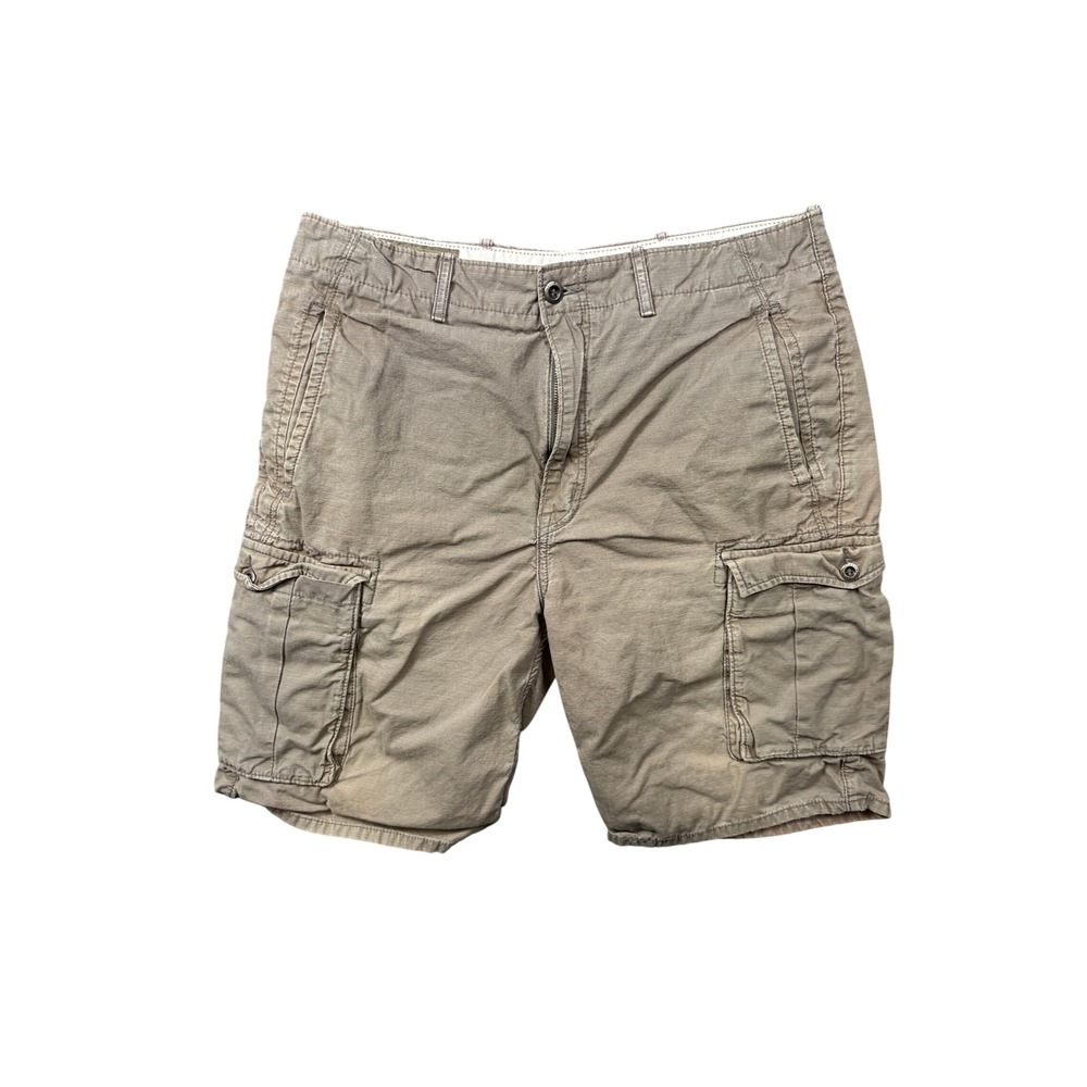 Levi Cargo Shorts Mens W34 Khaki Tan Ripstop Utility Multi Pocket Casual